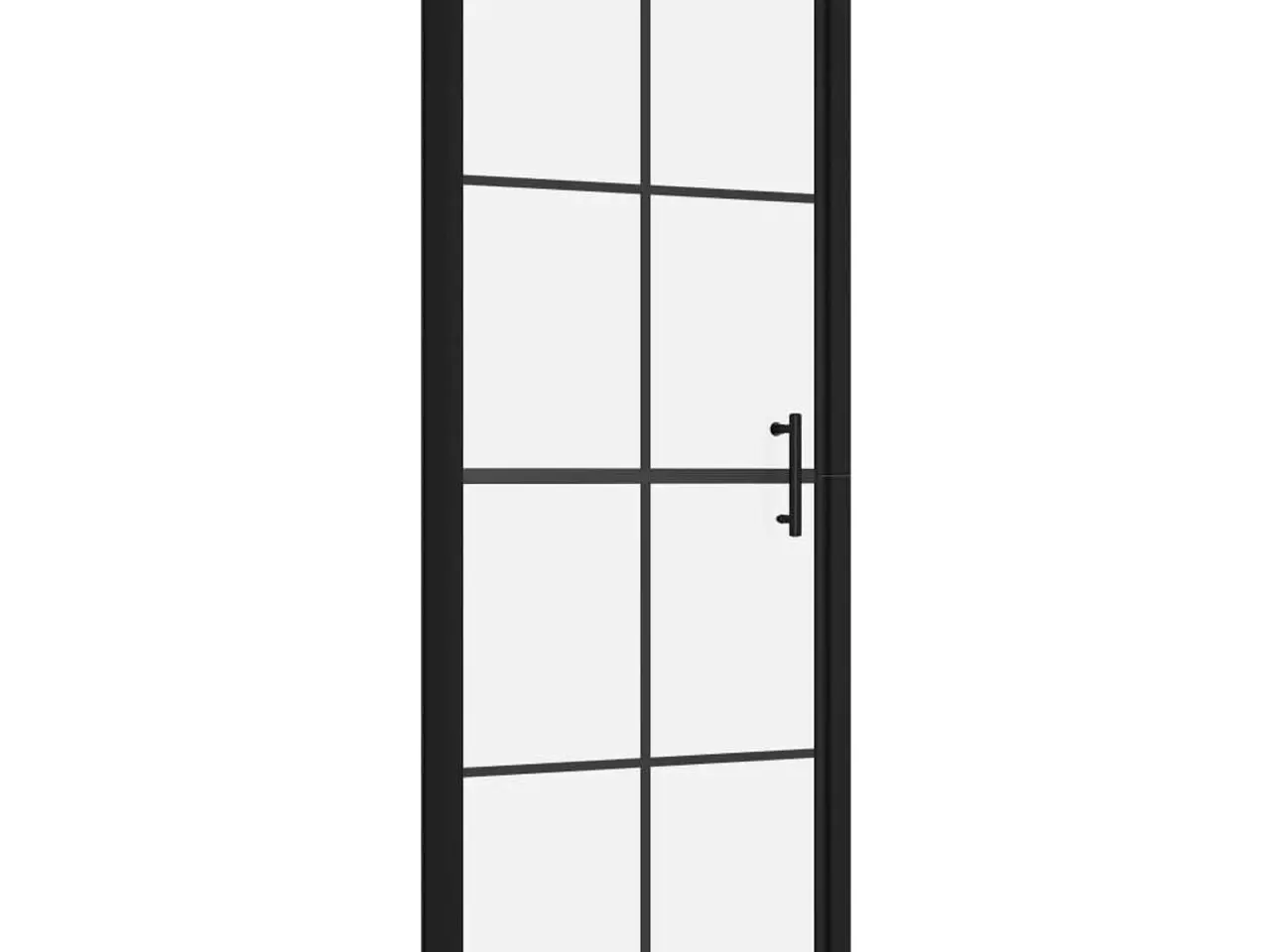 Billede 2 - Brusedør 81x195 cm hærdet glas sort