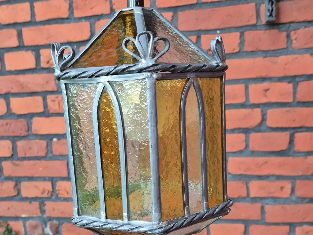 Billede 5 - Skulpturel pendel i blyindfattet glas
