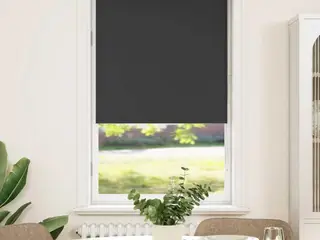 Mørklægningsrullegardin 70×150 cm - stofbredde 65,7 cm, sort polyester