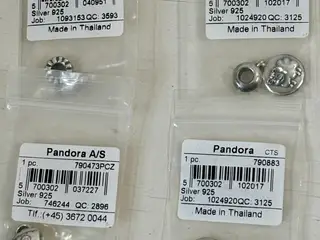 Pandora, 4 sjældne vedhæng i sølv