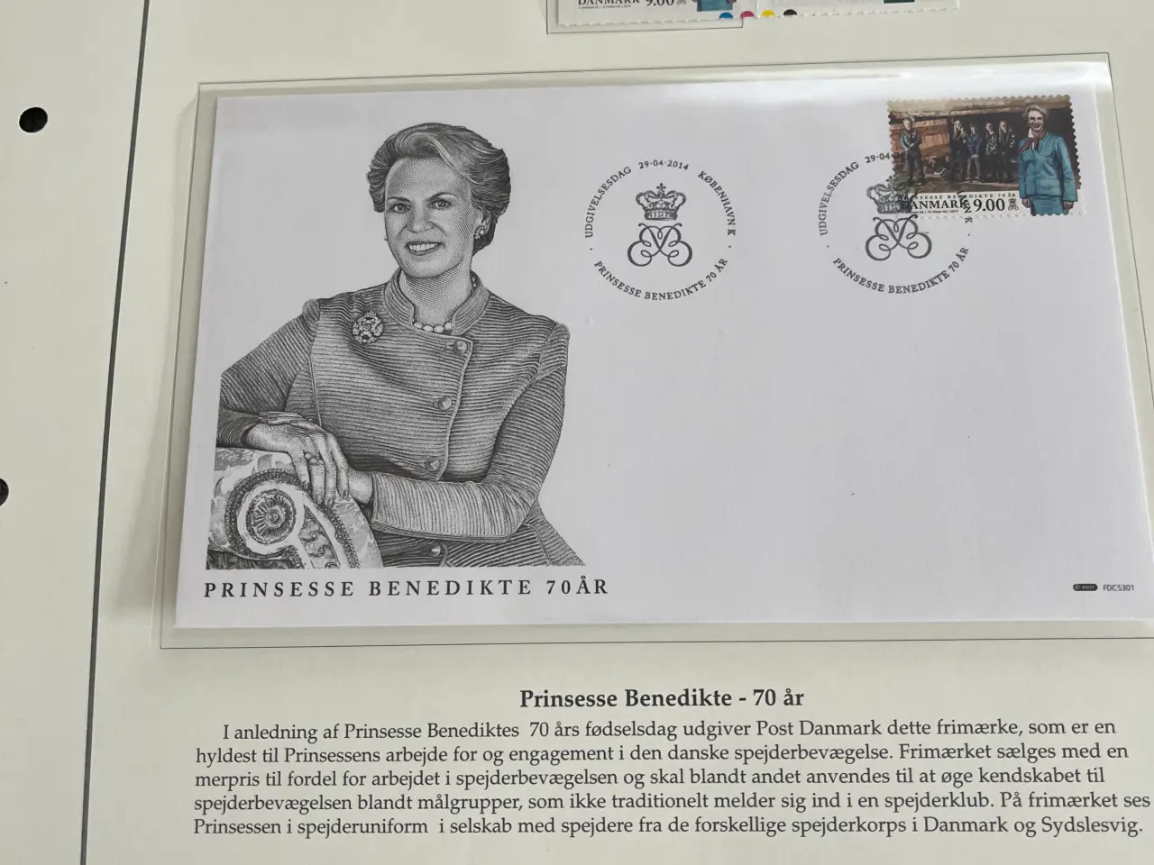 Billede 3 - Prinsesse Benedikte 70 år. 4 maximumkort + førsted