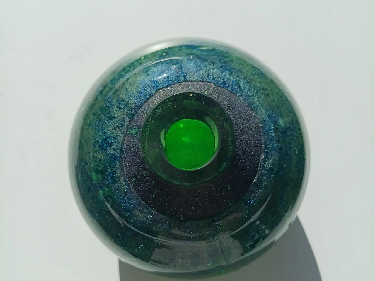 Billede 1 - Lille vase kombineret med ler og glas
