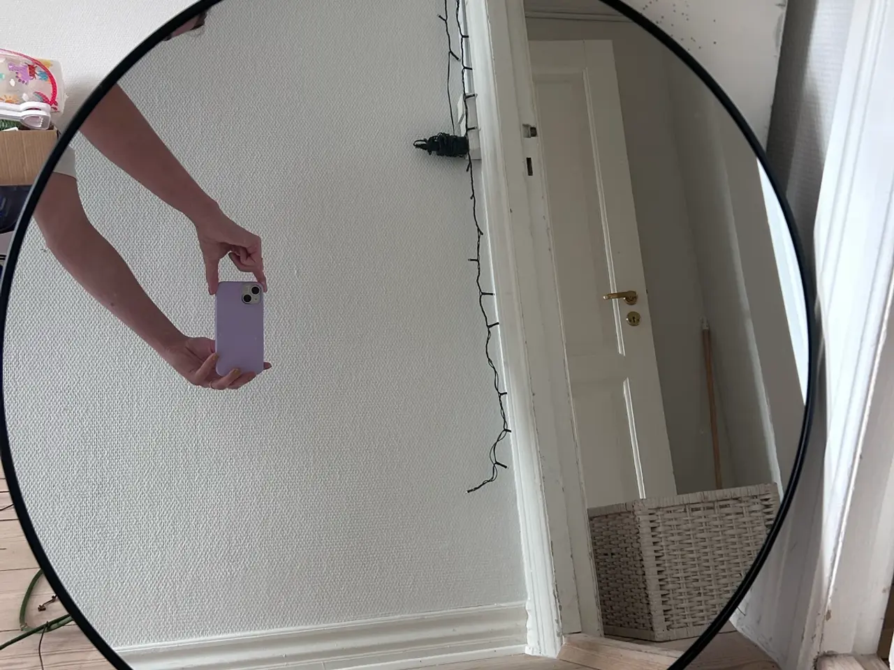 Billede 1 - Flot rundt spejl