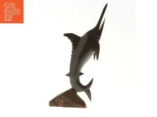 Træfigur af marlin-fisk (str. 32,5 cm)