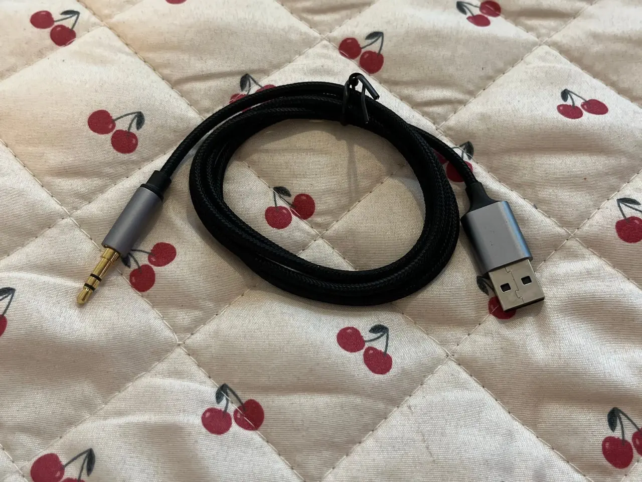 Billede 1 - USB til 3,5 mm jack kabel, 1 m (flettet)
