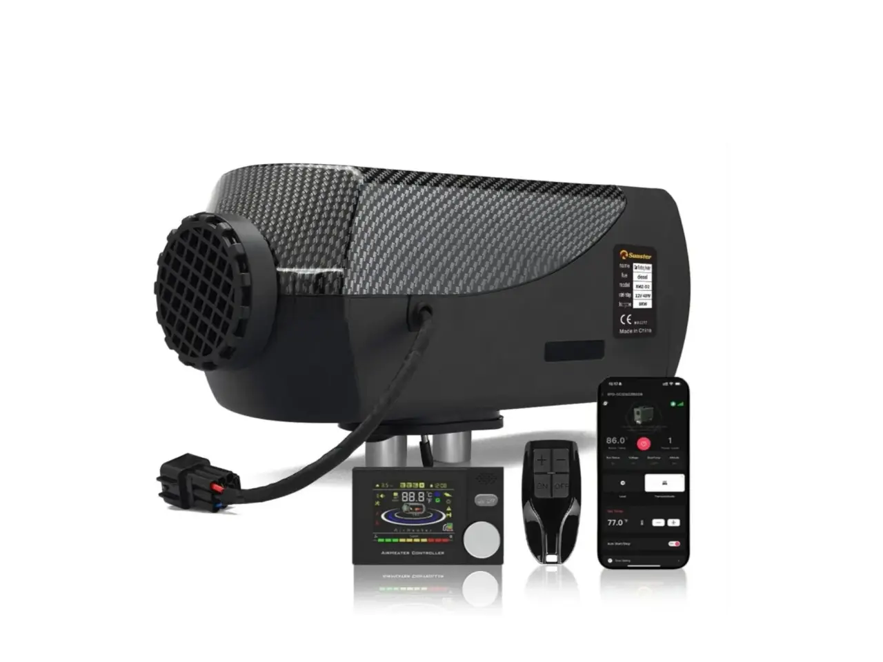 Billede 1 - Kinafyr 8 Kw 12 volt med appstyring silent pumpe