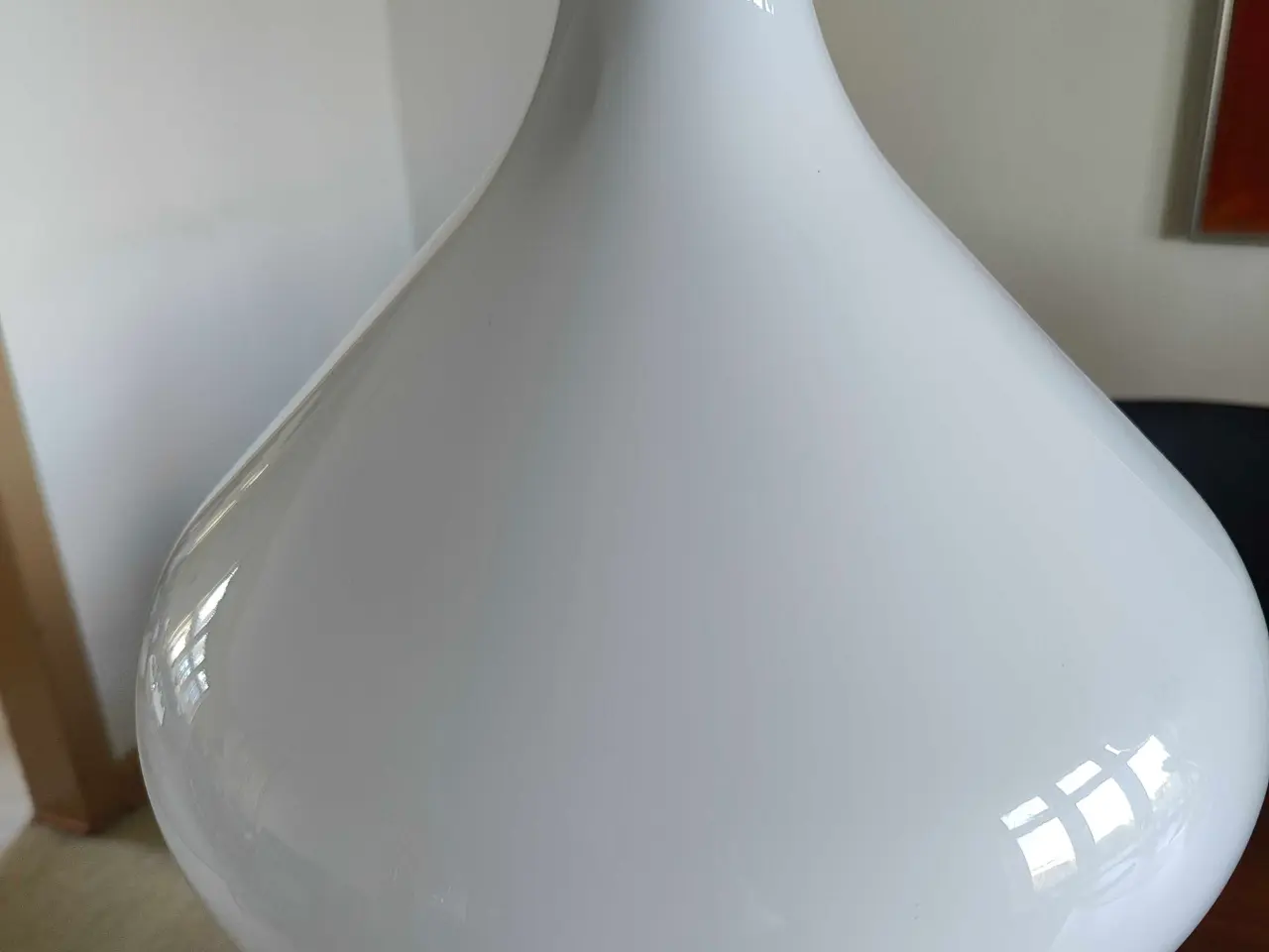 Billede 3 - Hvid glas loftslampe pendel