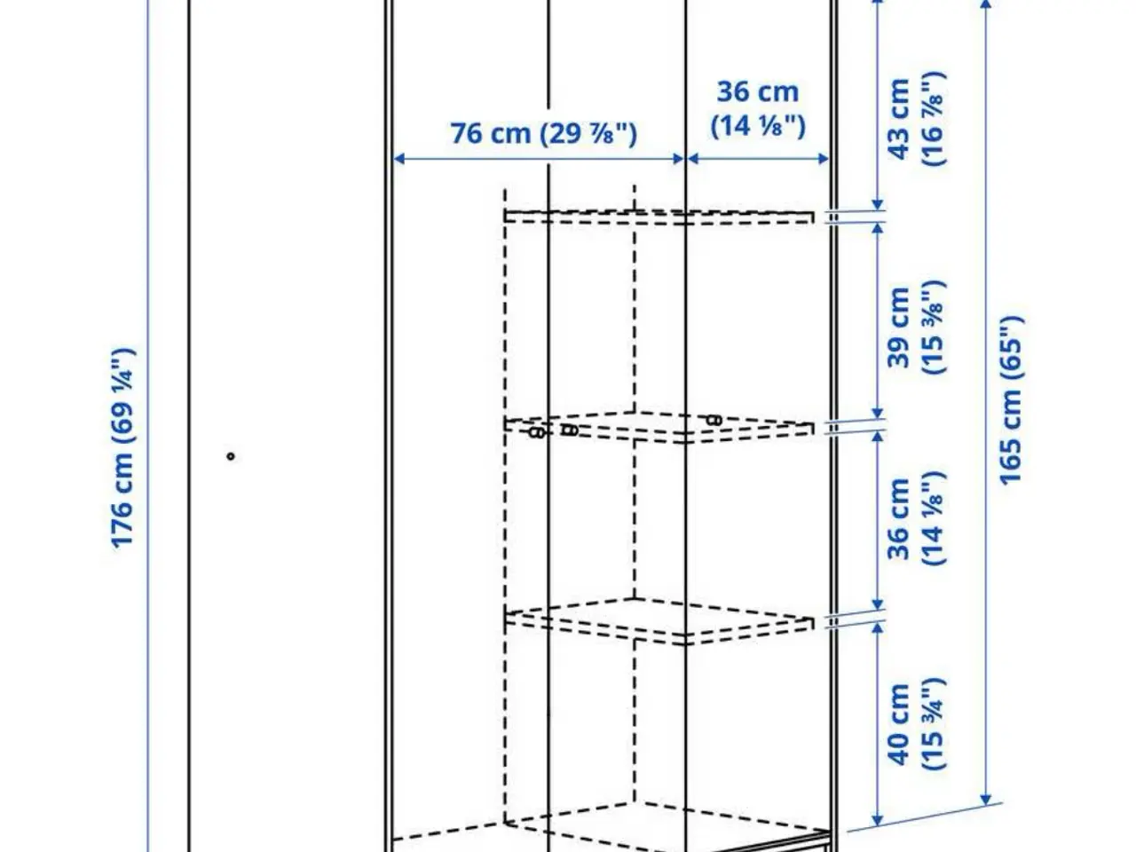 Billede 5 - Kleppstad garderobeskab fra IKEA 