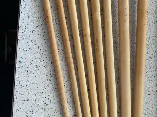 4 sæt tykke træ strikkepinde