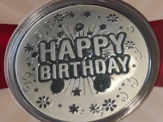 1 oz Finsølv HAPPY BIRTHDAY Mønt i Fødselsdagskort