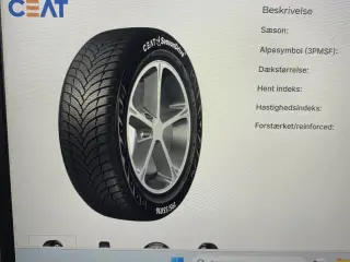 Helt ny helårsdæk 4 stk kun 2600kr