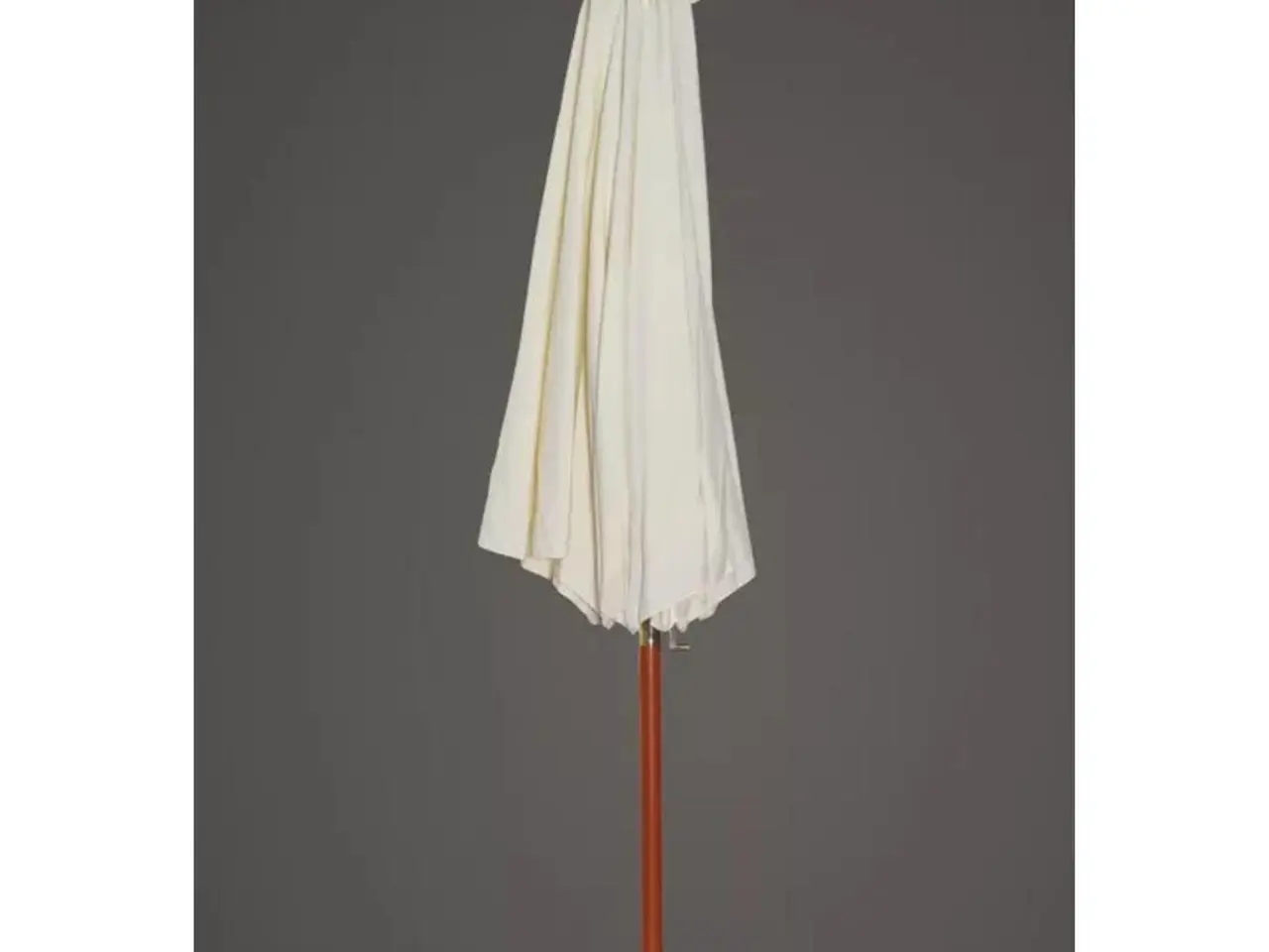 Billede 6 - Parasol 300 cm - sandhvid haveparasol i hårdttræ