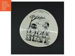 Jensen Plate with Cartoon Illustration fra Knabstrup (str. Ø 15,5 cm)