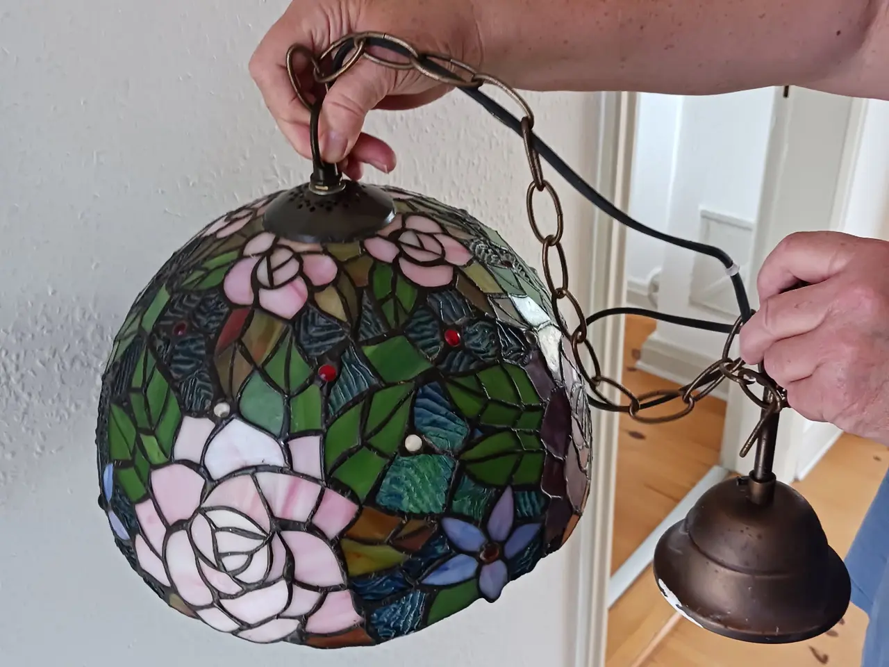 Billede 1 - Tiffany loftlampe gammel navn mærke på
