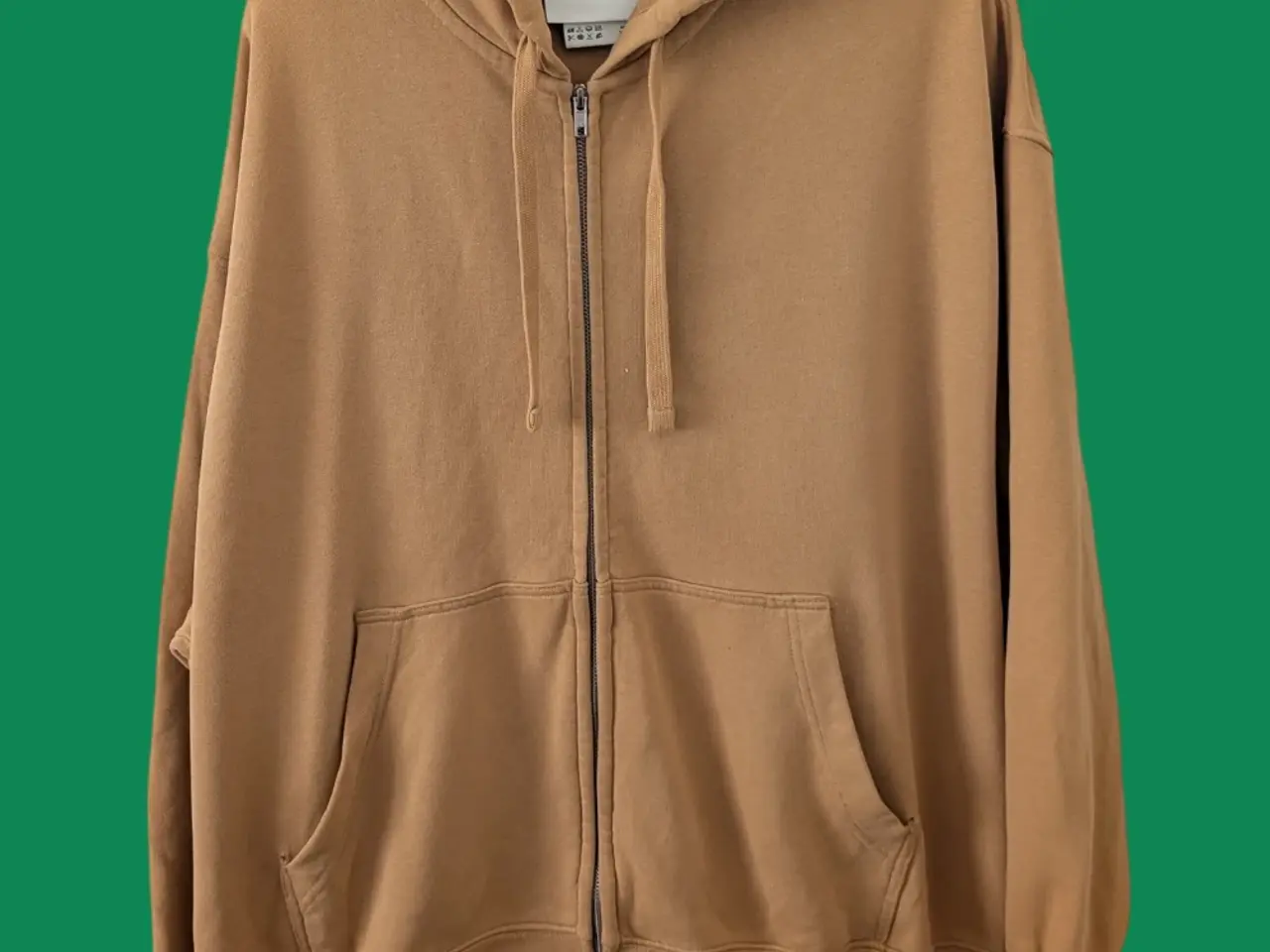 Billede 3 - H&M basics oversized sennepsgul / tan hættetrøje m