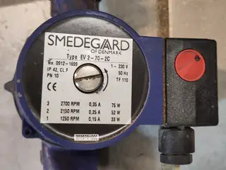 Cirkulationspumpe, Smedegaard EV 2-70-2C