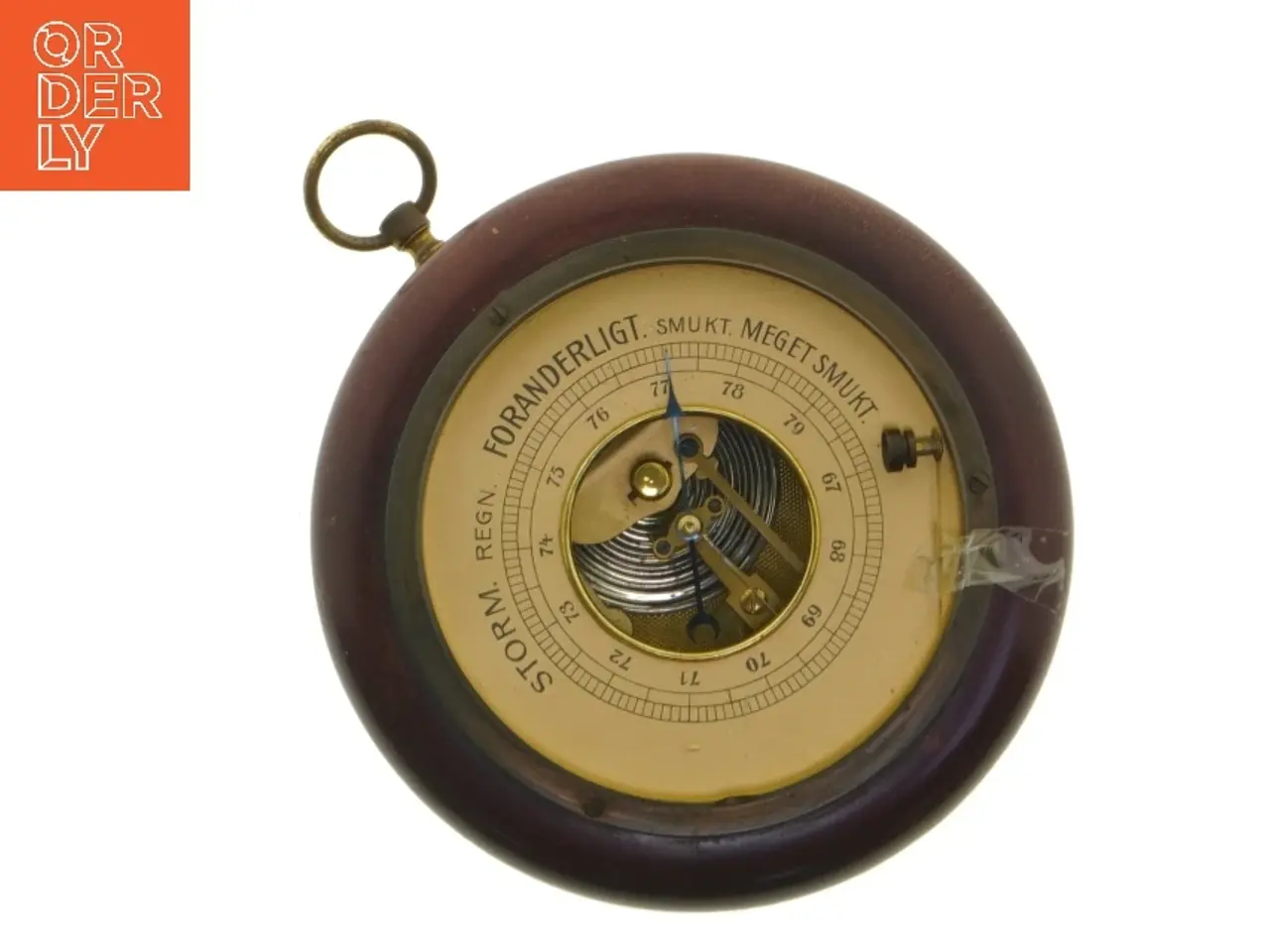 Billede 1 - Barometer med træramme (str. Ø 14x cm)