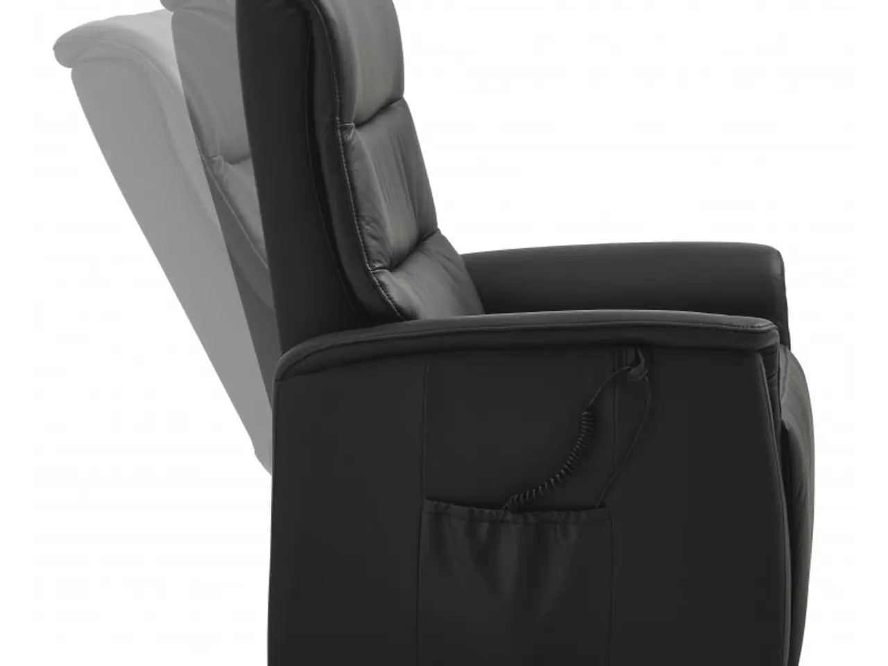 Billede 5 - Max lænestol med elektrisk recliner og løftefunktion i sort læder
