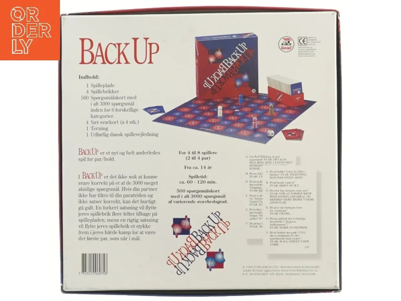 Billede 3 - Back Up brætspil fra Danspil (str. 27x27 cm)