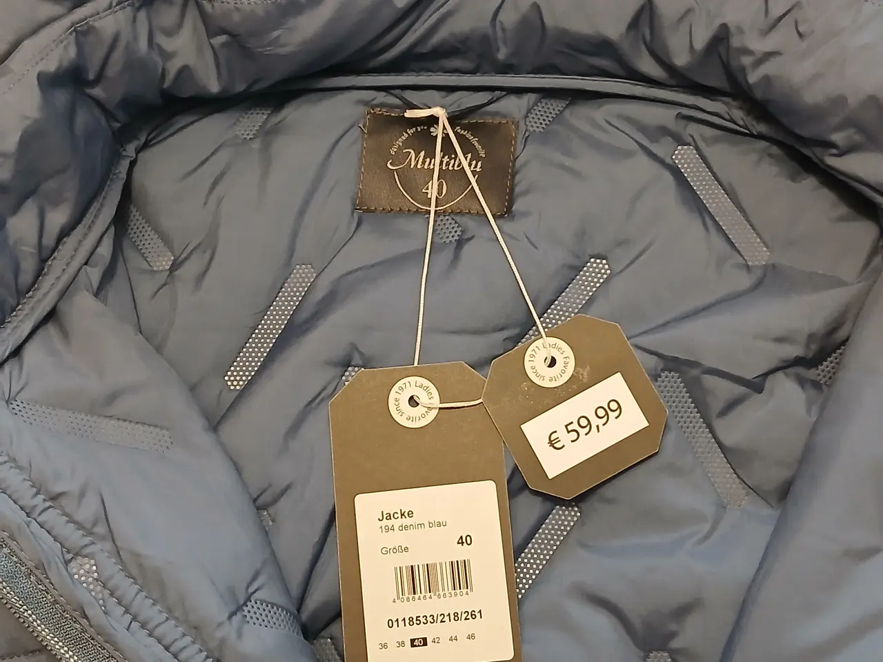Billede 2 - Let quiltet jakke med hætte fra Multiblu, NY