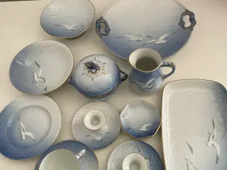 Mågestel med guldkant kaffestel