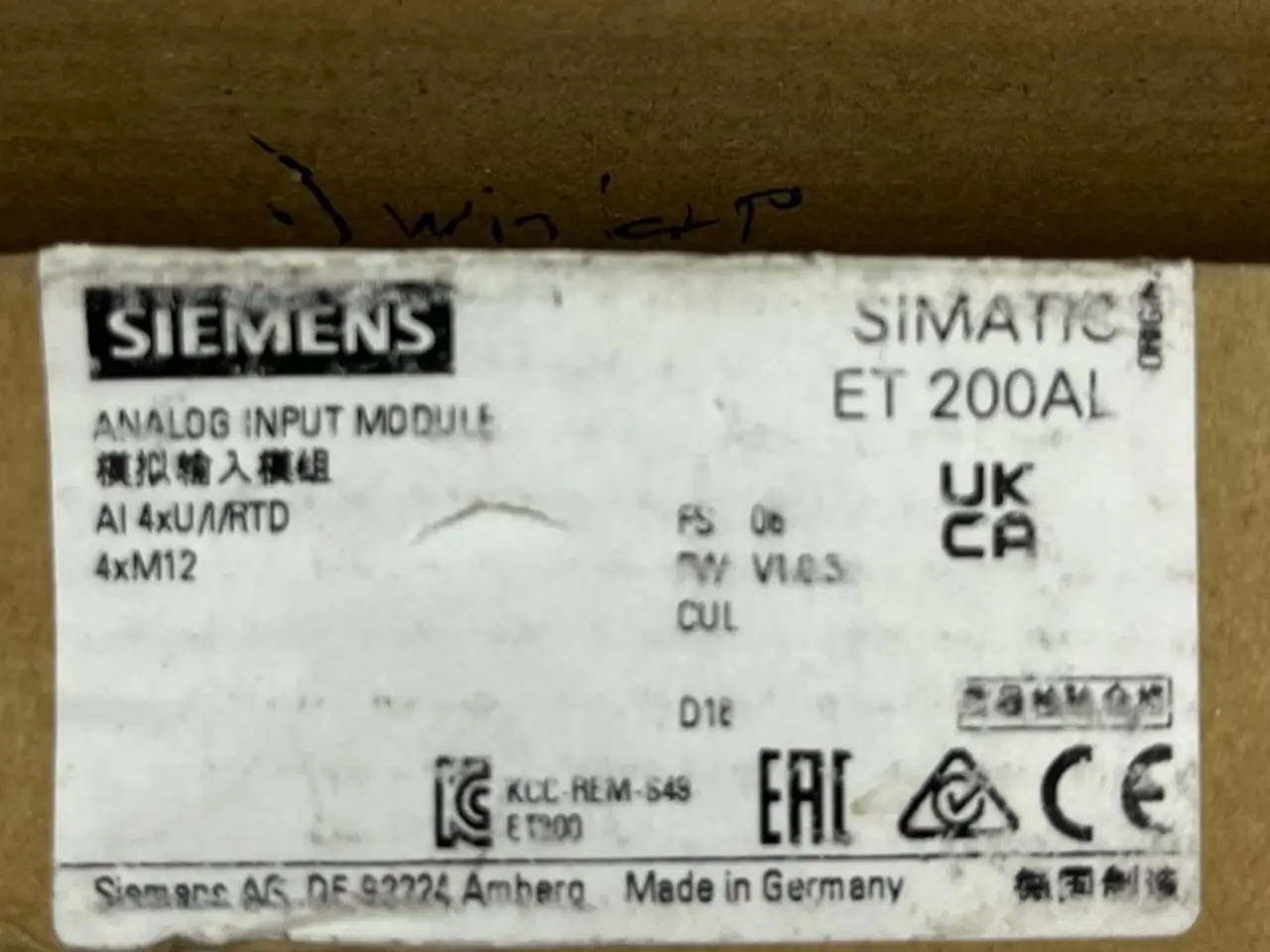 Billede 2 - Siemens SIMATIC ET 200AL Analog indgangsmodul AI