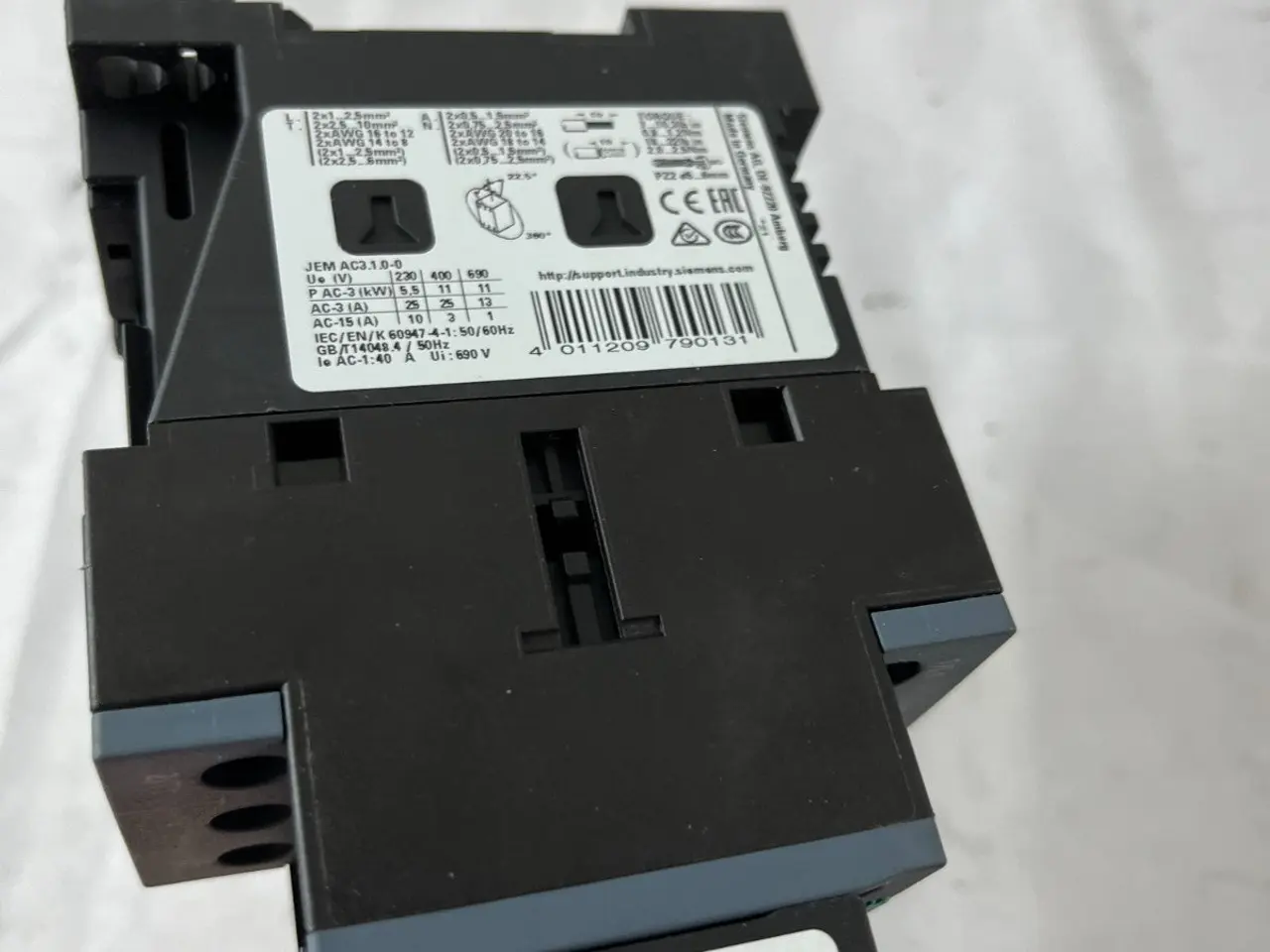 Billede 8 - Siemens 3RT2026 kontaktor 3P 25A 24V DC w/ 3RH2911