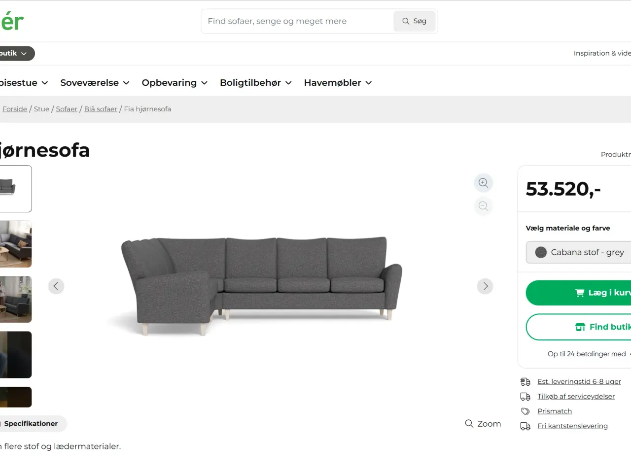Billede 5 - Hjørnesofa og Stol - BRUNSTAD Fia