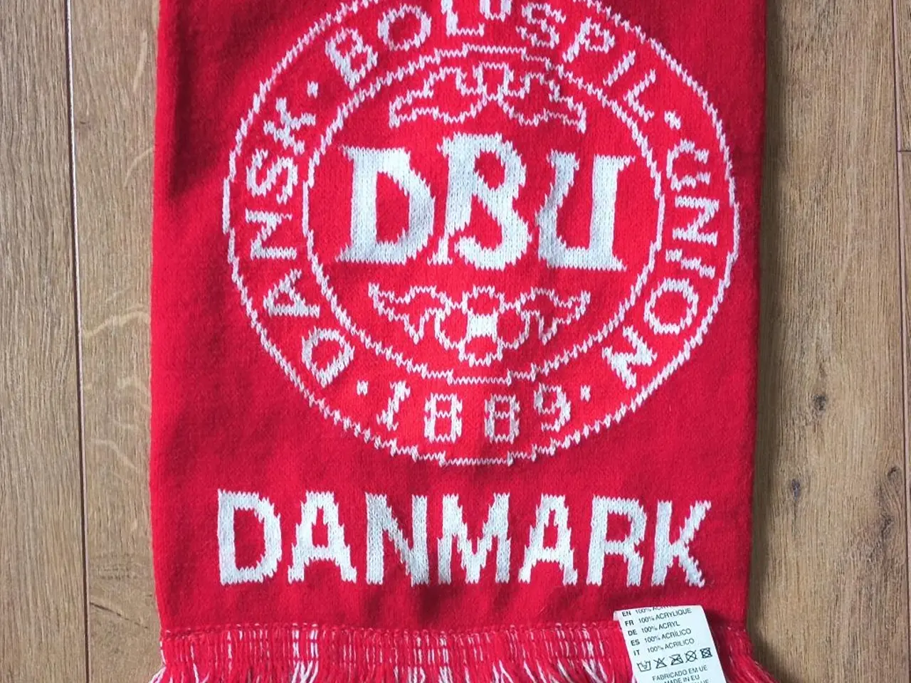 Billede 3 - NYT DANMARK/DBU HALSTØRKLÆDE, 135 CM