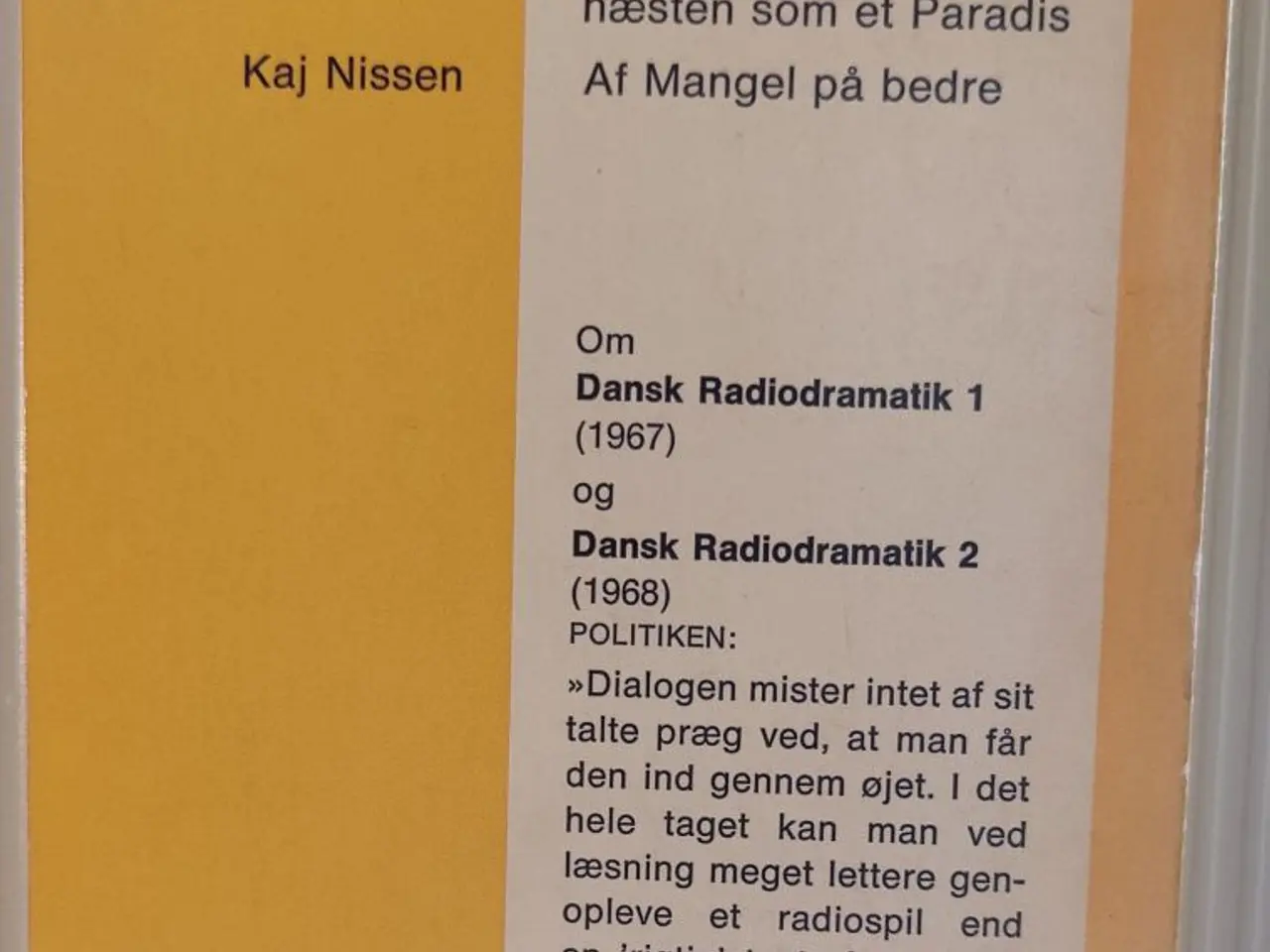 Billede 2 - Jørgen Claudi (Red): Dansk radiodramatik 3