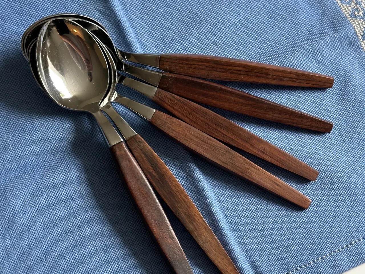 Billede 2 - Vintage spiseskeer, Athen, 6 stk samlet