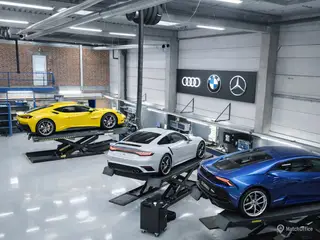 Autoværksted. Værksted eller Lager. Stort udeareal f.eks. til præsentation af biler