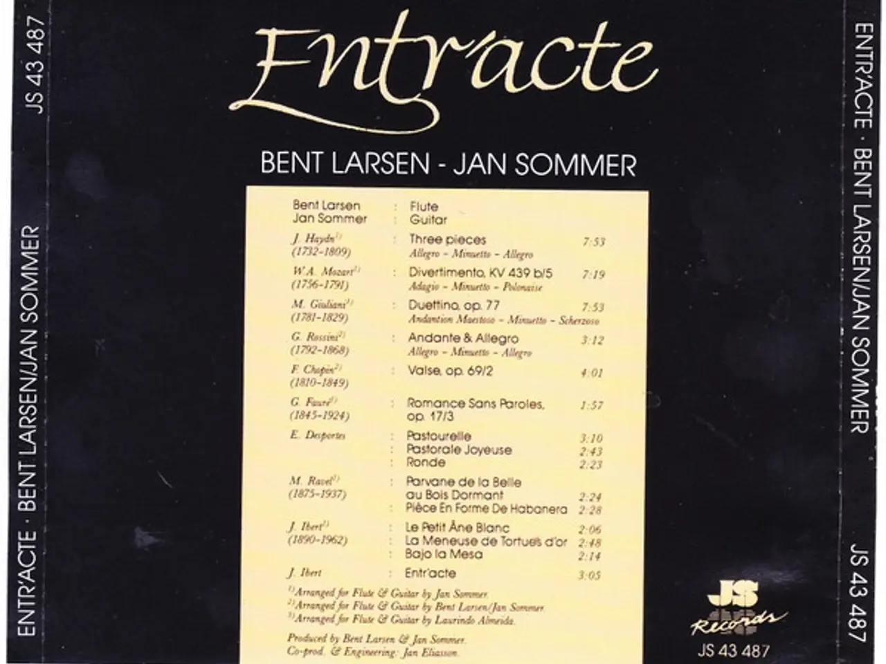 Billede 2 - Bent Larsen, Jan Sommer – Entr'acte – CD