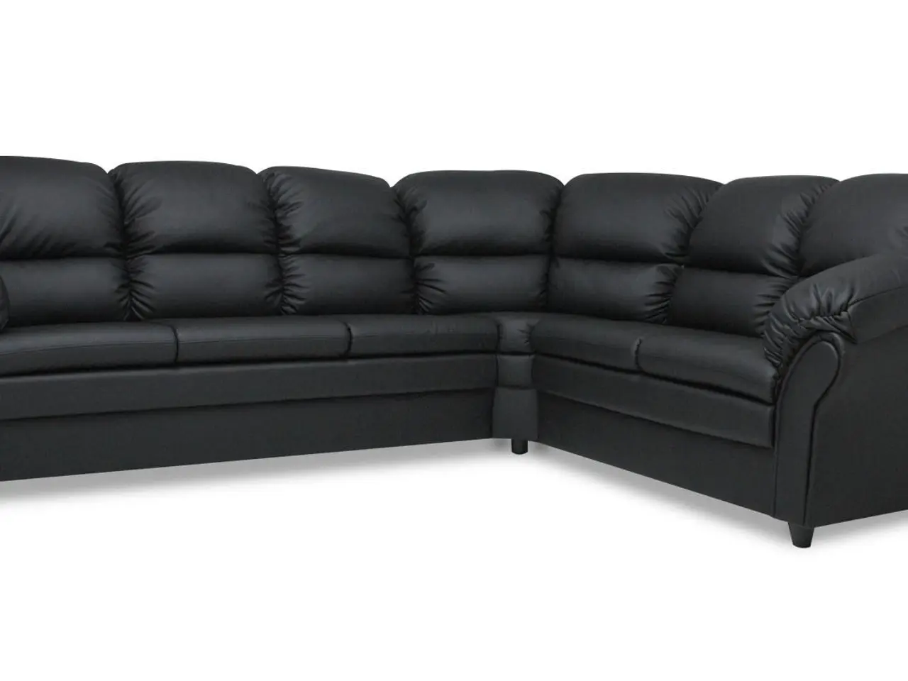 Billede 5 - Tønder vendbar hjørnesofa - høj ryg, sort Soft PU