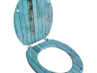 Toiletbræt med MDF Låg Gammelt Træ Design