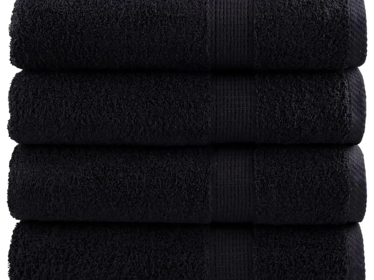 Billede 1 - Håndklæder SOLUND 4 stk. Premium 50x100 cm 600 g/m2 sort
