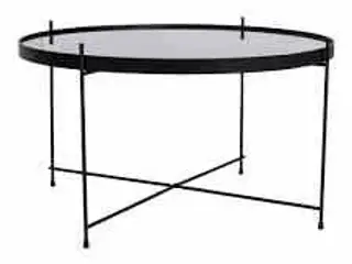 Venezia sofabord - sort Ø: 70 cm