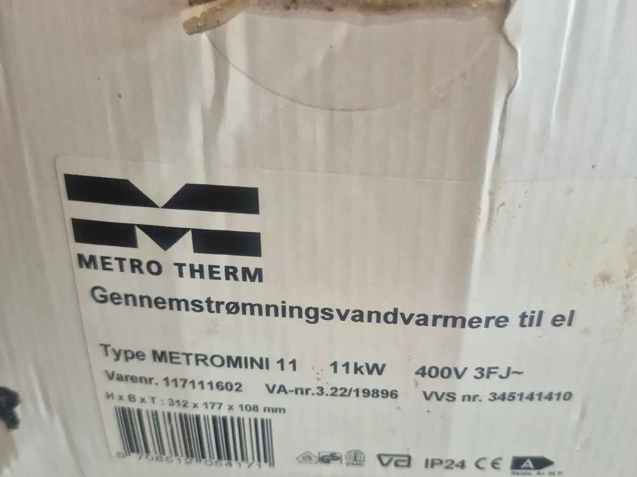 Billede 2 - Metro gennemstrømningsvandvarmer