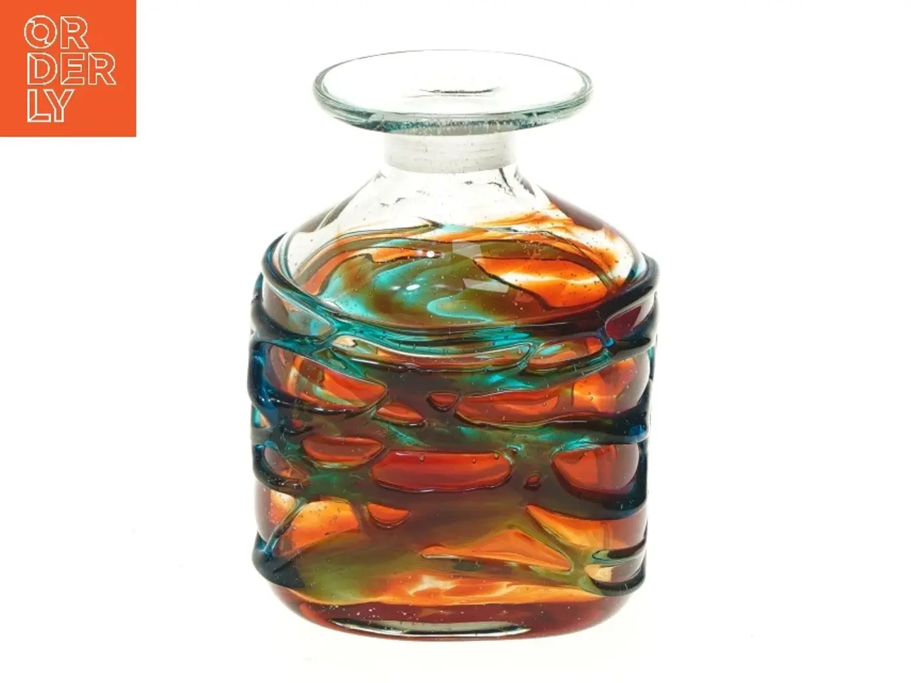 Billede 1 - mdina glas vase med farve (str. 16 cm)