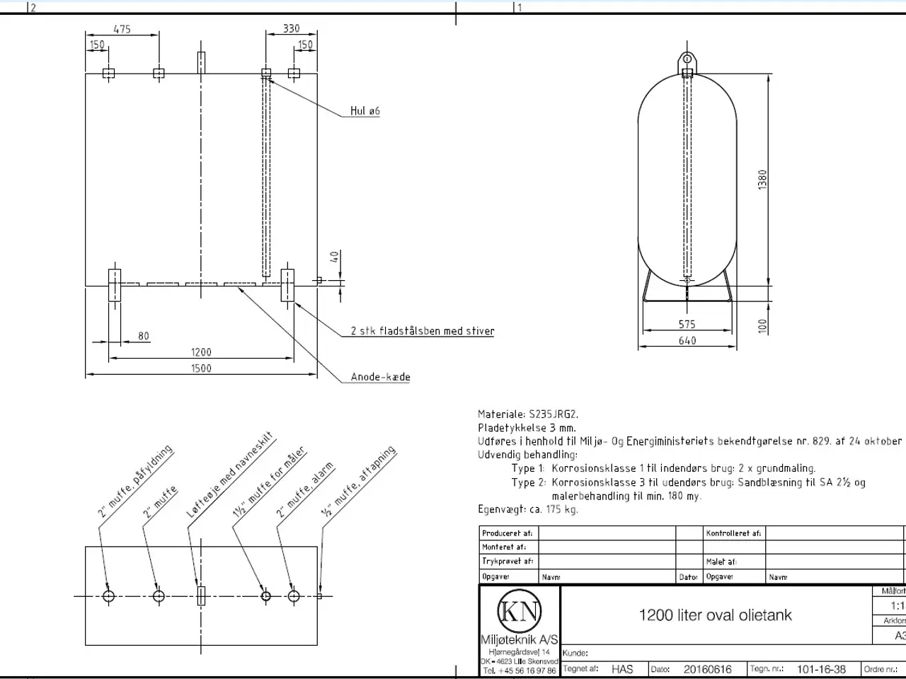 Billede 4 - 1200 L olietank