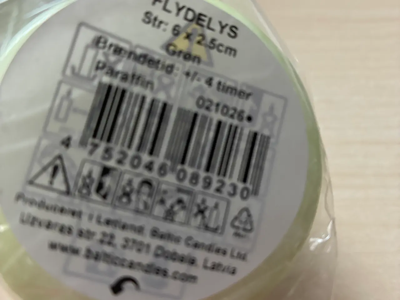 Billede 2 - Stearinlys - flydelys i lys grøn - 3 stk.