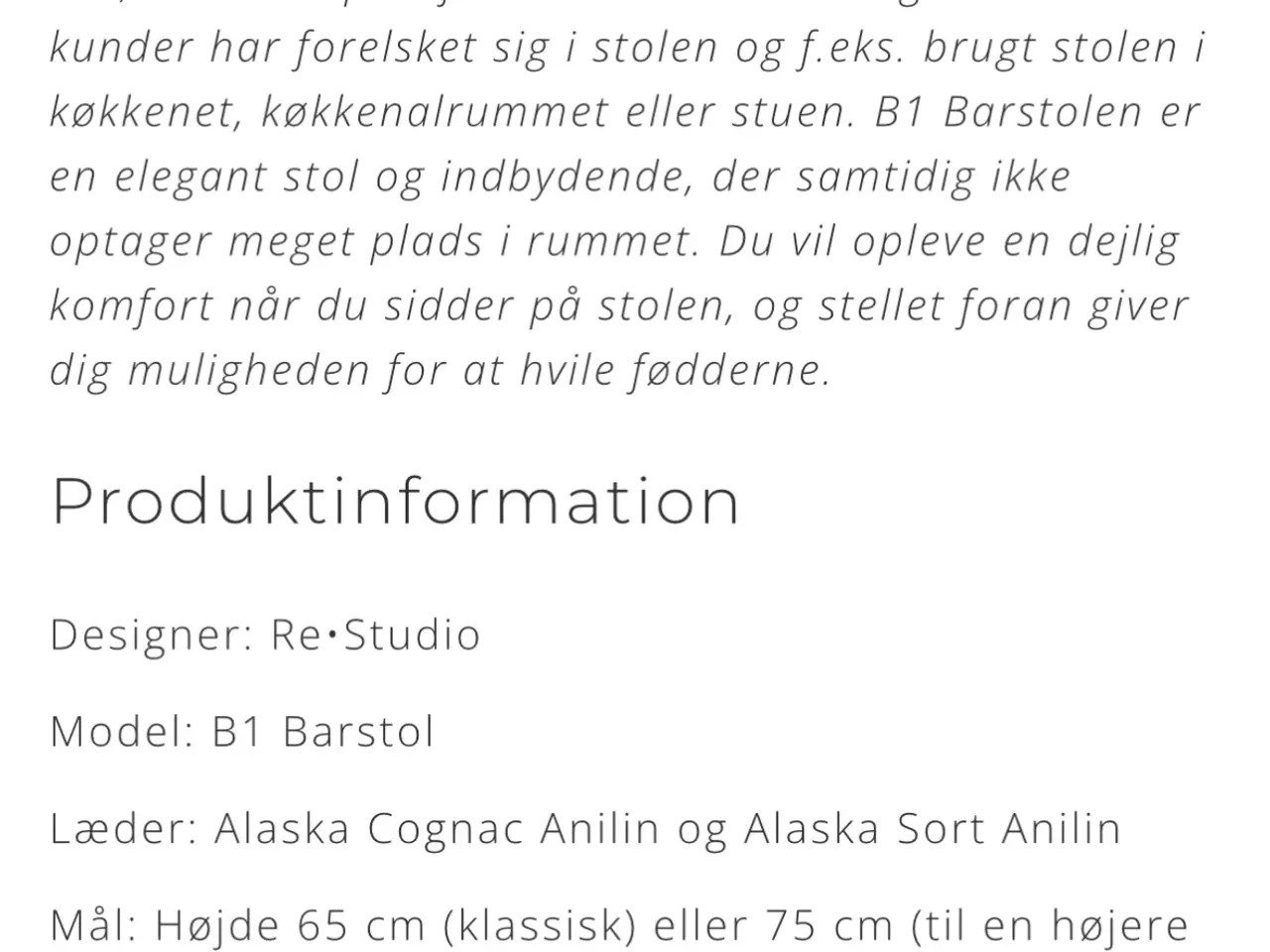 Billede 2 - Barstole 2 stk. B1 Dansk design.