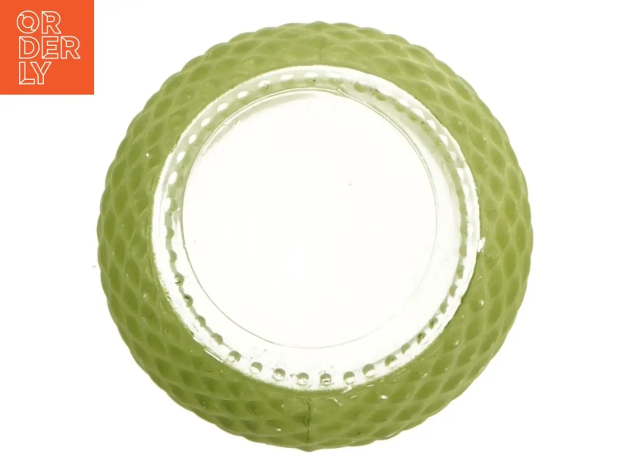 Billede 2 - Grønt dekoreret lysglas (str. 11 cm)