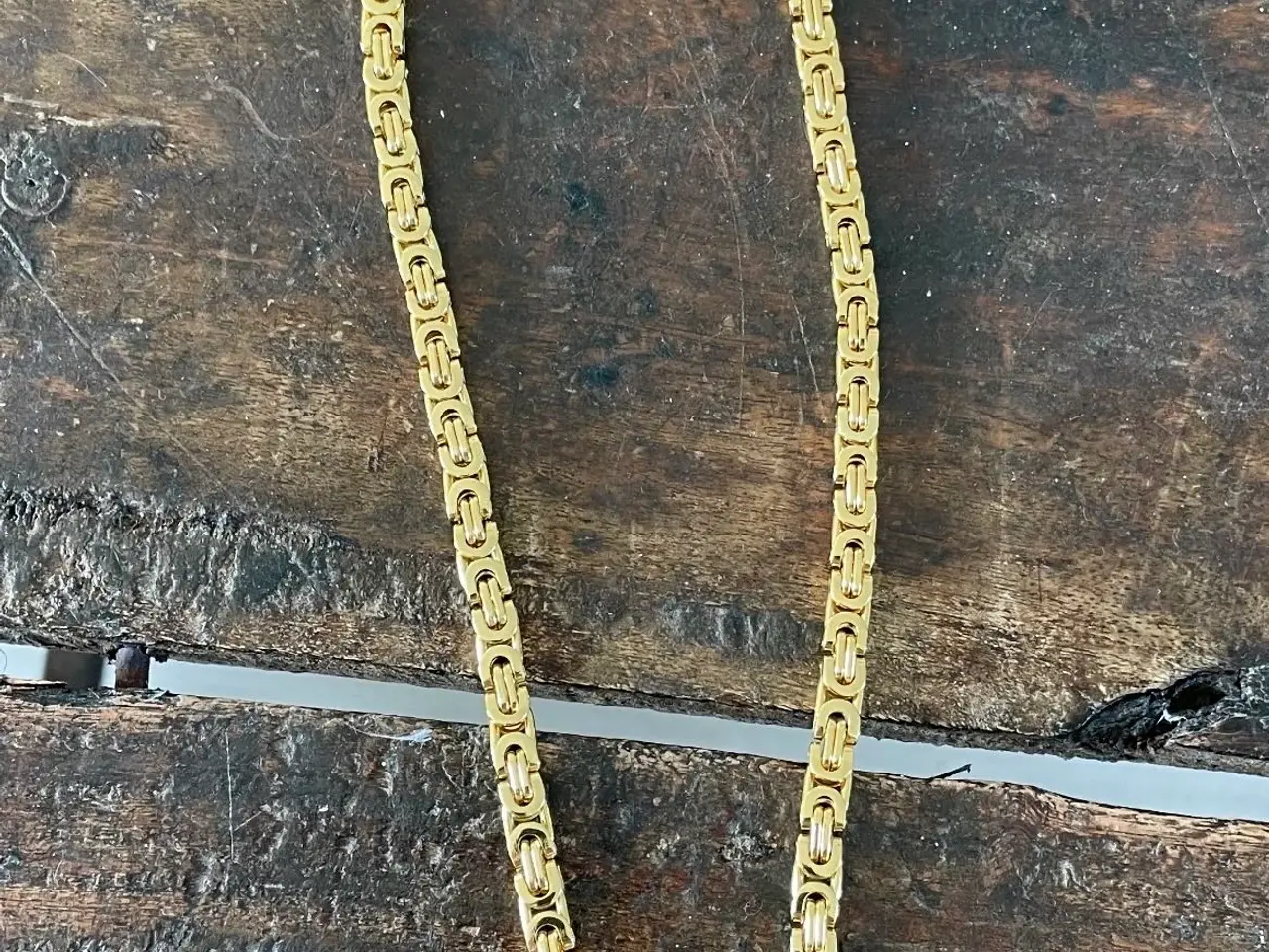 Billede 1 - Goldfilled flad kongekæde 