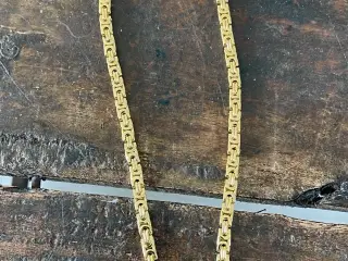 Goldfilled flad kongekæde