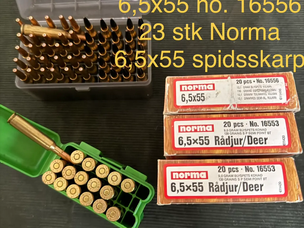 Billede 1 - 6,5x55 norma skud