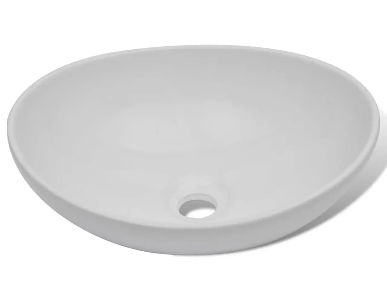 Billede 3 - Keramisk håndvask med blandingsbatteri - oval, hvid