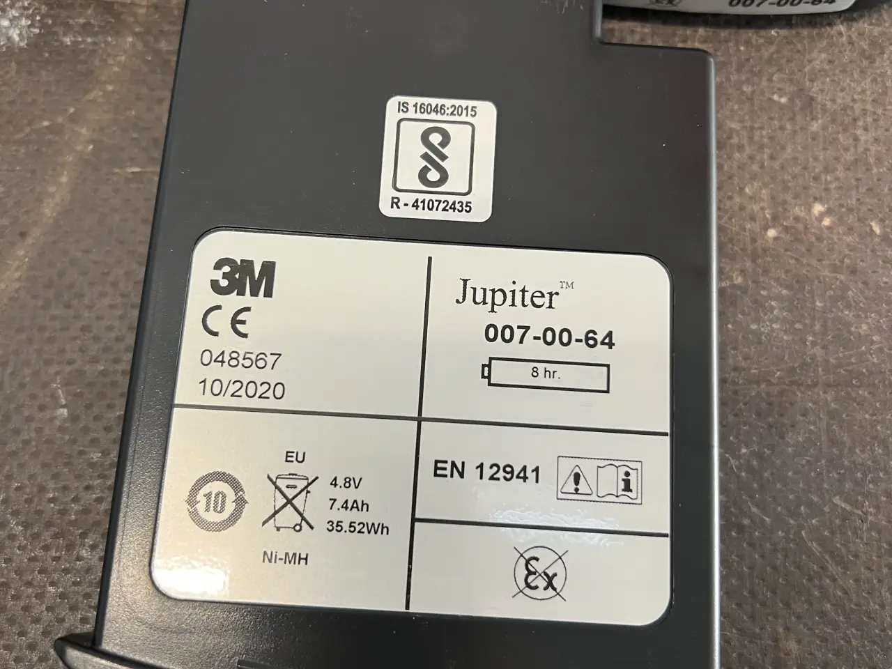 Billede 1 - 3M Jupiter åndedrætsværn batteri 