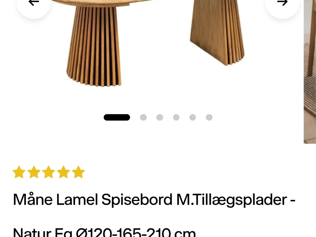 Billede 5 - Flot ovalt/ rundt spisebord