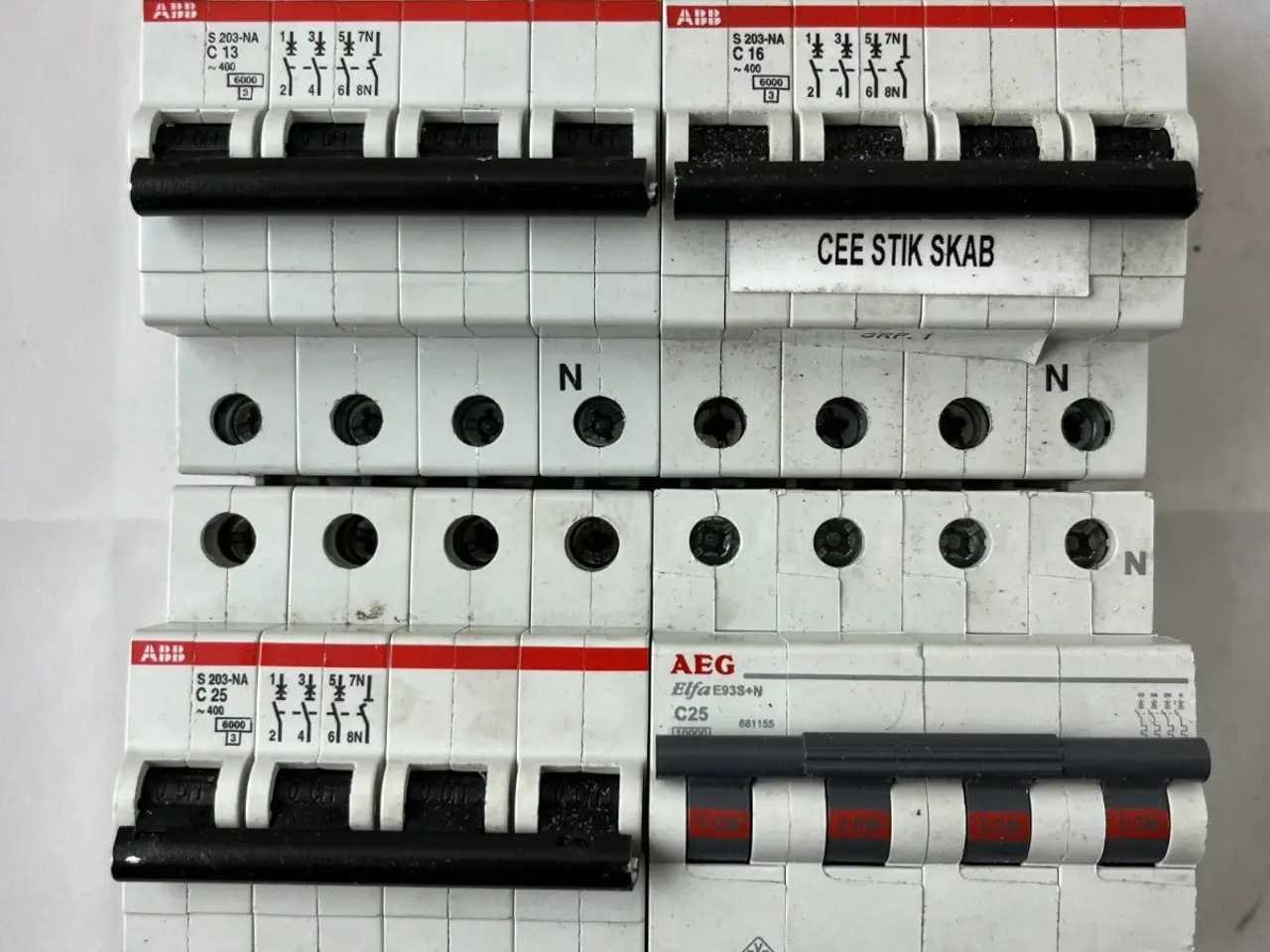 Billede 3 - ABB S203-NA C13 C16 C25 + AEG C25 4-Pole parti